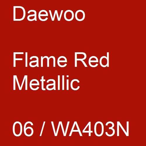 Daewoo, Flame Red Metallic, 06 / WA403N.